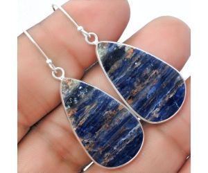 Natural Sodalite Earrings SDE57480 E-1001, 17x30 mm