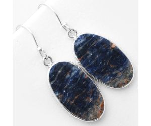 Natural Sodalite Earrings SDE57494 E-1001, 14x26 mm