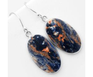 Natural Sodalite Earrings SDE57518 E-1001, 15x26 mm