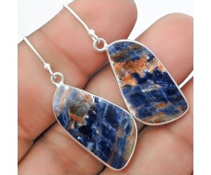 Natural Sodalite Earrings SDE57523 E-1001, 14x27 mm