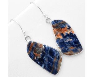 Natural Sodalite Earrings SDE57523 E-1001, 14x27 mm