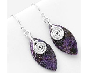 Spiral - Purpurite - South Africa Earrings SDE57528 E-1137, 12x24 mm