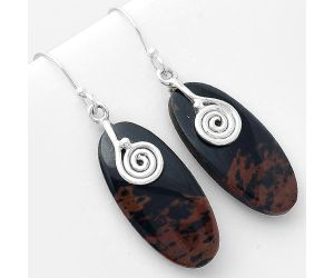 Spiral - Australian Pilbara Jasper Earrings SDE57537 E-1137, 13x28 mm