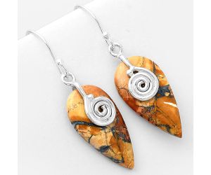 Spiral - Maligano Jasper - Indonesia Earrings SDE57538 E-1137, 12x24 mm