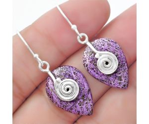 Spiral - Purpurite - South Africa Earrings SDE57541 E-1137, 14x20 mm