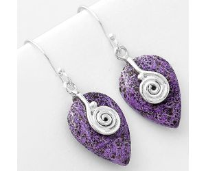 Spiral - Purpurite - South Africa Earrings SDE57541 E-1137, 14x20 mm