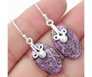 Natural Purpurite - South Africa Earrings SDE57586 E-1137, 13x21 mm