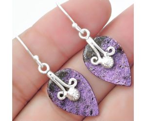 Natural Purpurite - South Africa Earrings SDE57596 E-1137, 13x20 mm