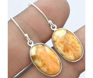 Natural Coral Jasper Earrings SDE58472 E-1001, 11x17 mm