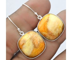 Natural Coral Jasper Earrings SDE58482 E-1001, 18x18 mm