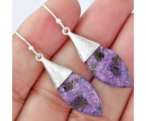 Natural Purpurite - South Africa Earrings SDE58850 E-1083, 12x24 mm