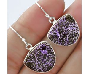 Natural Purpurite - South Africa Earrings SDE58954 E-1001, 15x17 mm