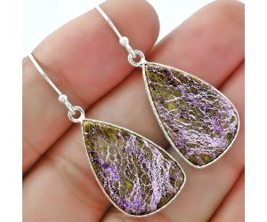 Natural Purpurite - South Africa Earrings SDE58970 E-1001, 15x24 mm