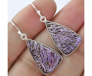 Natural Purpurite - South Africa Earrings SDE59000 E-1001, 13x22 mm