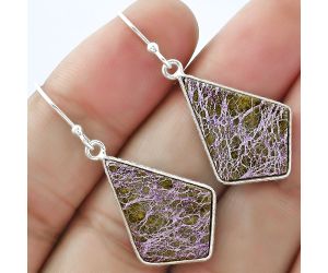 Natural Purpurite - South Africa Earrings SDE59019 E-1001, 16x22 mm