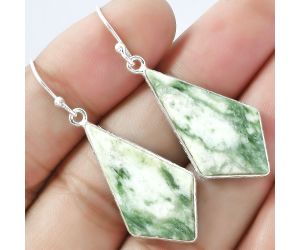 Natural Dioptase Earrings SDE59195 E-1001, 15x28 mm