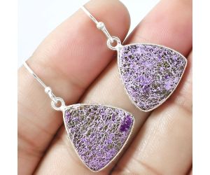 Natural Purpurite - South Africa Earrings SDE59297 E-1001, 17x17 mm