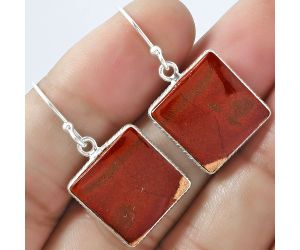 Natural Red Moss Agate Earrings SDE59379 E-1001, 16x16 mm