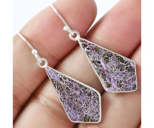 Natural Purpurite - South Africa Earrings SDE59407 E-1001, 13x24 mm