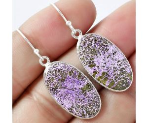 Natural Purpurite - South Africa Earrings SDE59427 E-1001, 13x22 mm