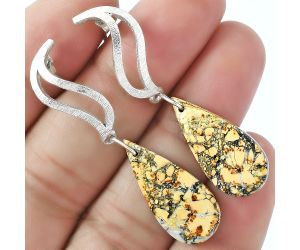 Natural Maligano Jasper - Indonesia Earrings SDE59542 E-1204, 11x25 mm