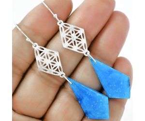 Natural Smithsonite Earrings SDE61106 E-1108, 14x29 mm