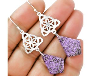 Natural Purpurite - South Africa Earrings SDE61126 E-1108, 15x23 mm