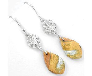 Natural Maligano Jasper - Indonesia Earrings SDE61258 E-1235, 11x20 mm