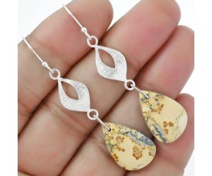 Natural Maligano Jasper - Indonesia Earrings SDE61271 E-1094, 13x20 mm