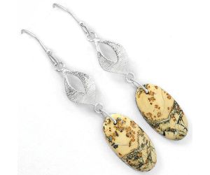 Natural Maligano Jasper - Indonesia Earrings SDE61274 E-1094, 11x22 mm