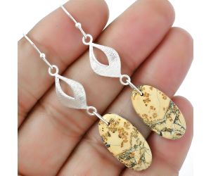 Natural Maligano Jasper - Indonesia Earrings SDE61274 E-1094, 11x22 mm