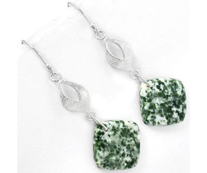 Natural Dioptase Earrings SDE61281 E-1094, 17x17 mm