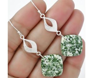 Natural Dioptase Earrings SDE61281 E-1094, 17x17 mm