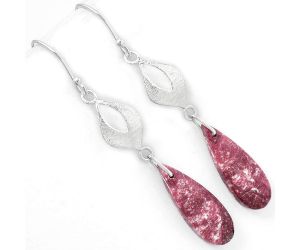 Natural Pink Thulite - Norway Earrings SDE61295 E-1094, 9x24 mm