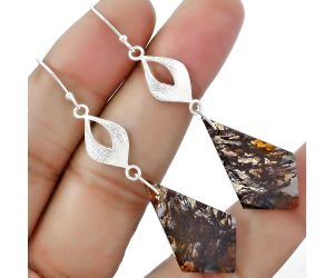 Natural Rare Cady Mountain Agate Earrings SDE61300 E-1094, 17x30 mm