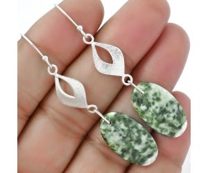 Natural Dioptase Earrings SDE61304 E-1094, 12x22 mm