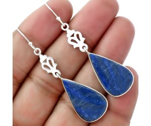 Natural Dumortierite Quartz Earrings SDE61456 E-1094, 14x24 mm