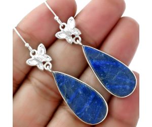 Butterfly - Dumortierite Quartz Earrings SDE61470 E-1080, 13x28 mm