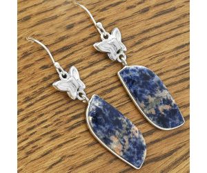 Butterfly - Natural Sodalite Earrings SDE61501 E-1080, 12x28 mm