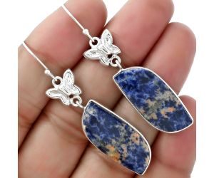 Butterfly - Natural Sodalite Earrings SDE61501 E-1080, 12x28 mm