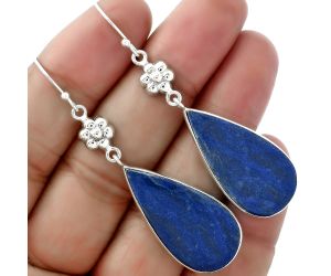 Natural Dumortierite Quartz Earrings SDE61551 E-1094, 15x31 mm