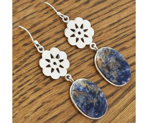 Natural Sodalite Earrings SDE61605 E-1094, 16x21 mm