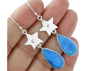 Star - Natural Smithsonite Earrings SDE61651 E-1094, 11x22 mm