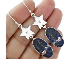 Star - Natural Sodalite Earrings SDE61657 E-1094, 13x25 mm