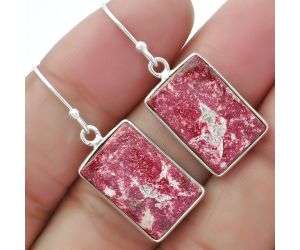 Natural Pink Thulite - Norway Earrings SDE61780 E-1001, 12x18 mm