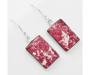 Natural Pink Thulite - Norway Earrings SDE61780 E-1001, 12x18 mm