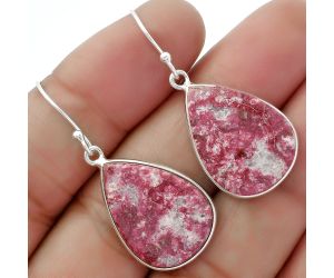 Natural Pink Thulite - Norway Earrings SDE61785 E-1001, 16x22 mm