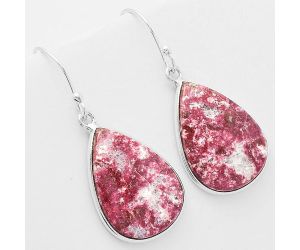 Natural Pink Thulite - Norway Earrings SDE61785 E-1001, 16x22 mm