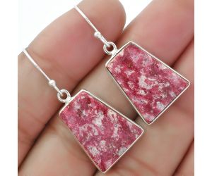 Natural Pink Thulite - Norway Earrings SDE61886 E-1001, 15x19 mm