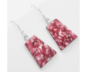 Natural Pink Thulite - Norway Earrings SDE61886 E-1001, 15x19 mm